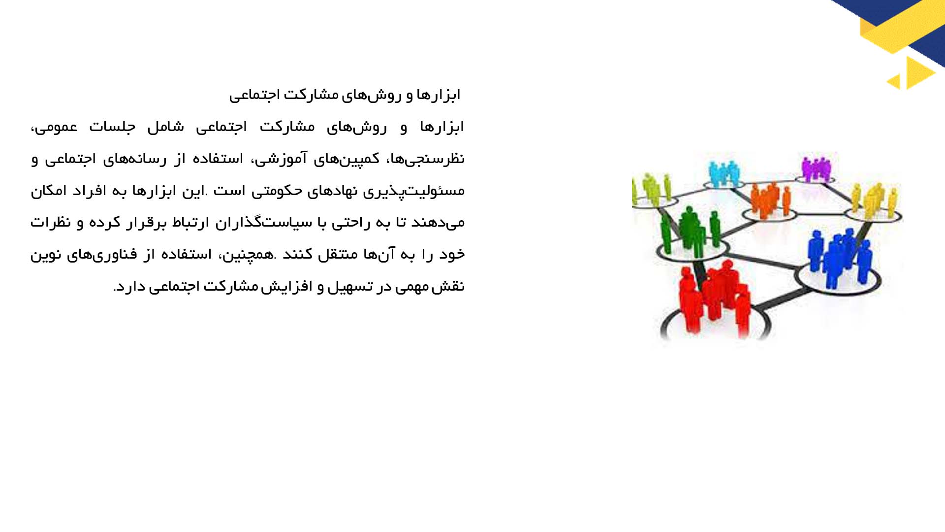 پاورپوینت در مورد مشارکت اجتماعی و سیاست